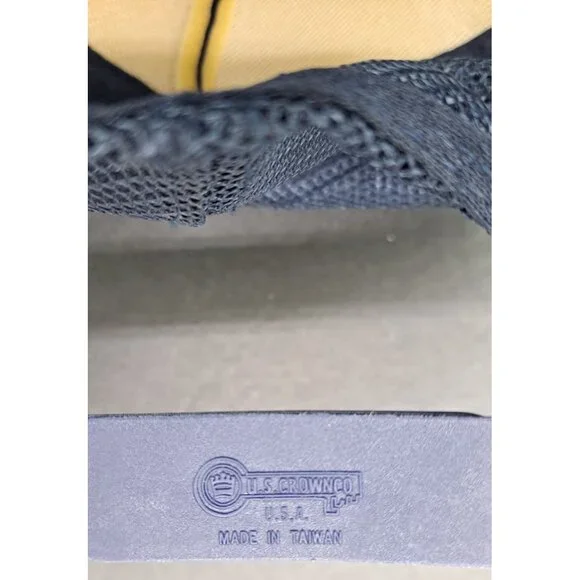 Vintage USPS Trucker Hat Express Mail Eagle Blue Mesh Snapback Rope Twin Towers - Picture 11 of 13